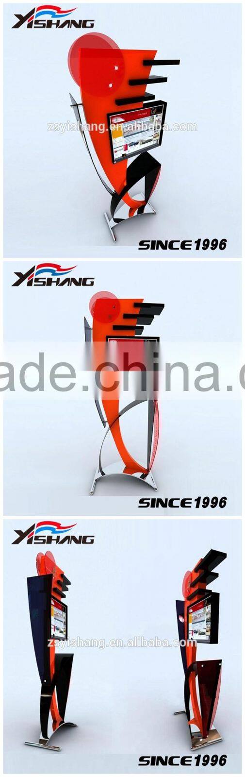 Custom advertising portable floor wooden acrylic metal display stand