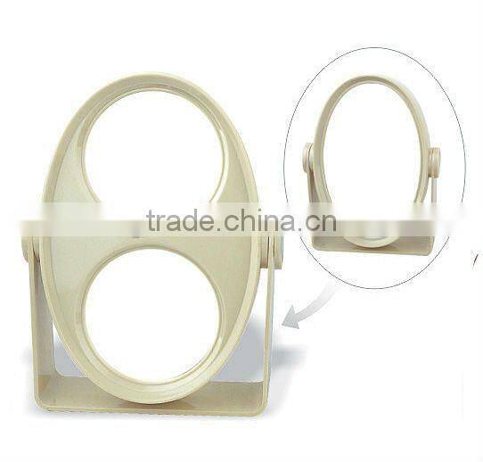 Lacy frame & pure plastic Cosmetic Mirror with pink foot