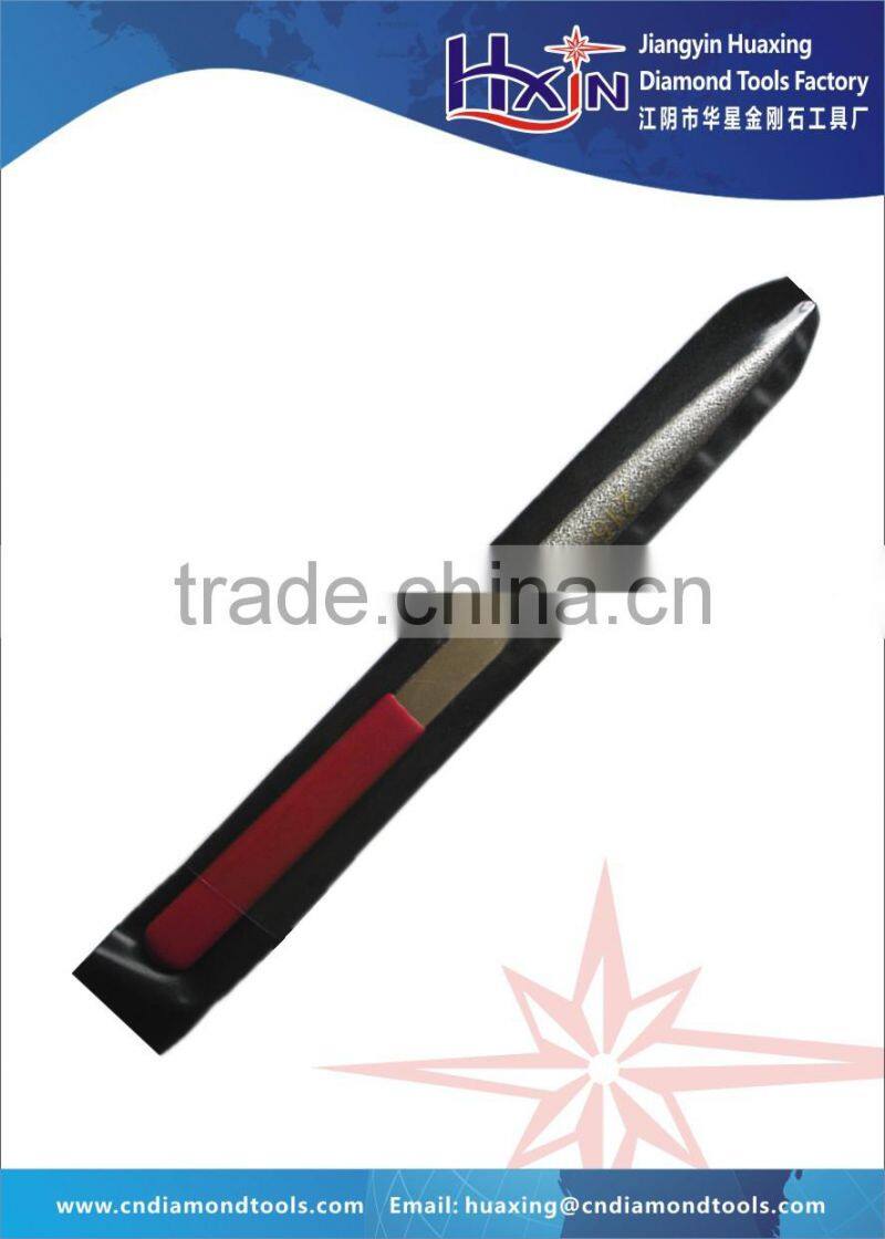 Electroplated diamond half-round needle files