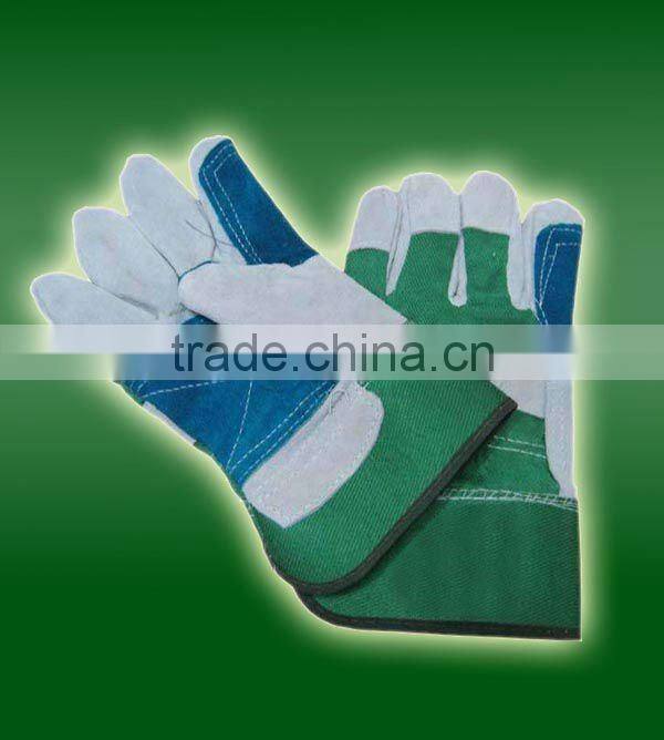 Industry cow split leather working gloves for safety ZMR111
