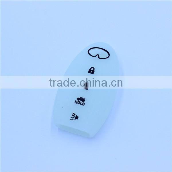 Nice 4 buttons silicone car key cover , remote key jackets for infiniti