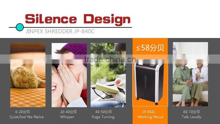 JP-840C cross cut paper shredder machine for Medium oiffcie use with LCD DISPLAY