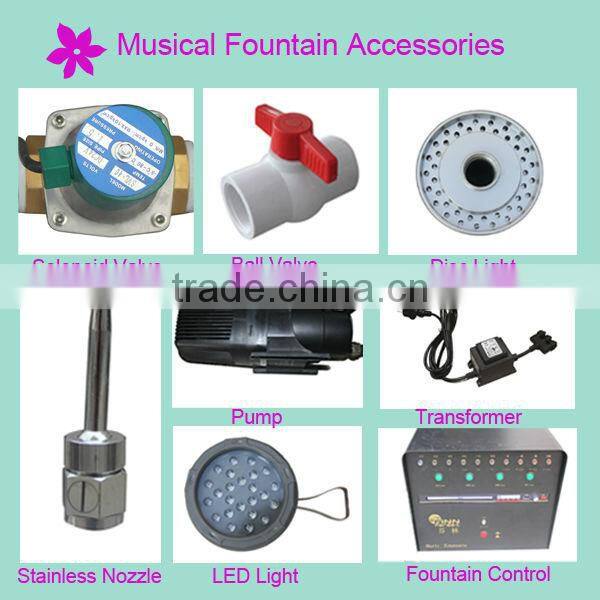 stainless steel outdoor colorful running music water speaker fountain