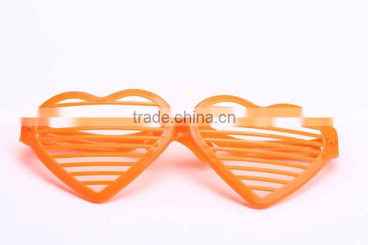 window shade heart shape ABS cute crazy party glasses with ASTM