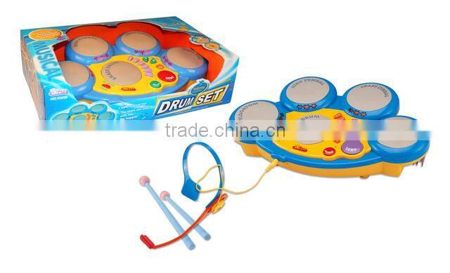 Plastic ABS musical instrument kids electronic drum set toy in window box