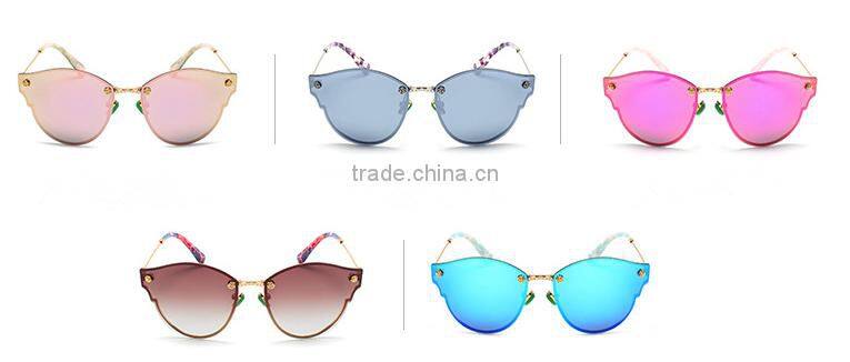 New Luxury Harajuku Round sunglasses Color Film Eyes And Tide Restoring Ancient Ways Dazzle Colour Round Frame Sunglasses