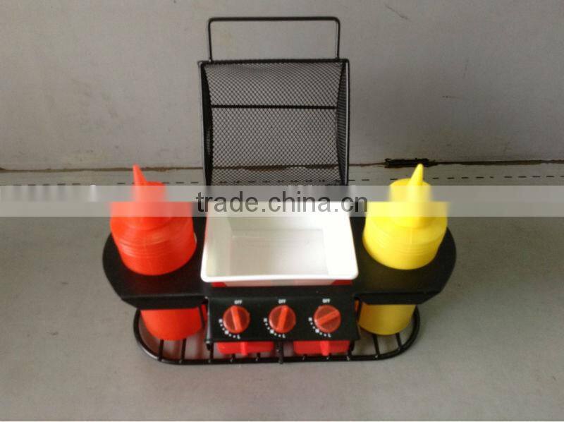 6pcs grill chicken plastic BBQ condiment set