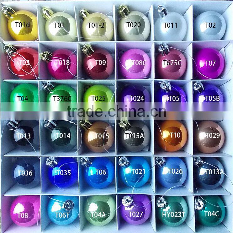 Colorful Christmas Tree Decoration Ball Plastic Christmas Ball Ornament