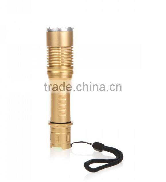 Promotion T6 2000 LM High Power Torch Zoomable LED Flashlight Torch light (3xAAA or 1x18650)