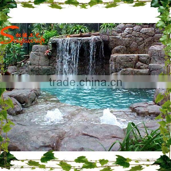 Hot sale FRP reinforced concrete Artificial Large outdoor hot spring Waterfall rockies fountain