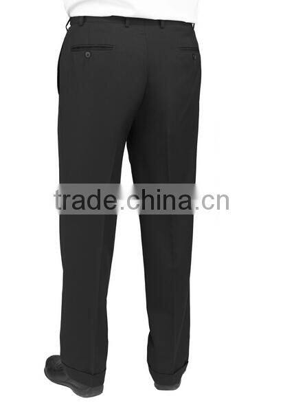 Men's Cotton Plain Front Straight Leg Dress Pants