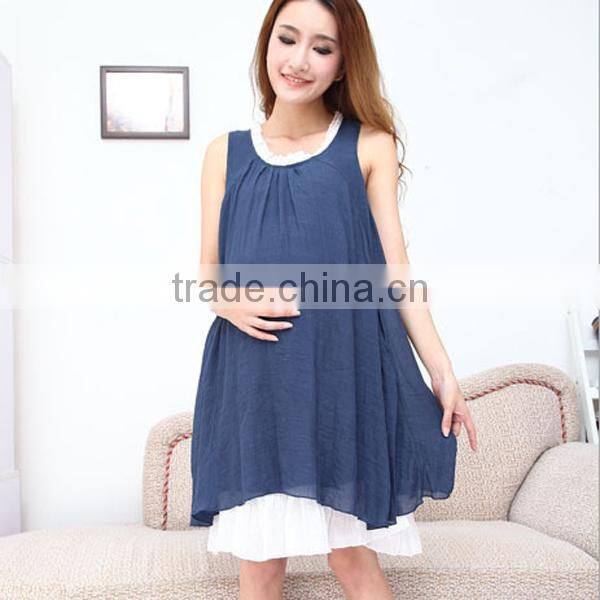 2014 new arrival Maternity summer dress pregnant dress maternity clothing