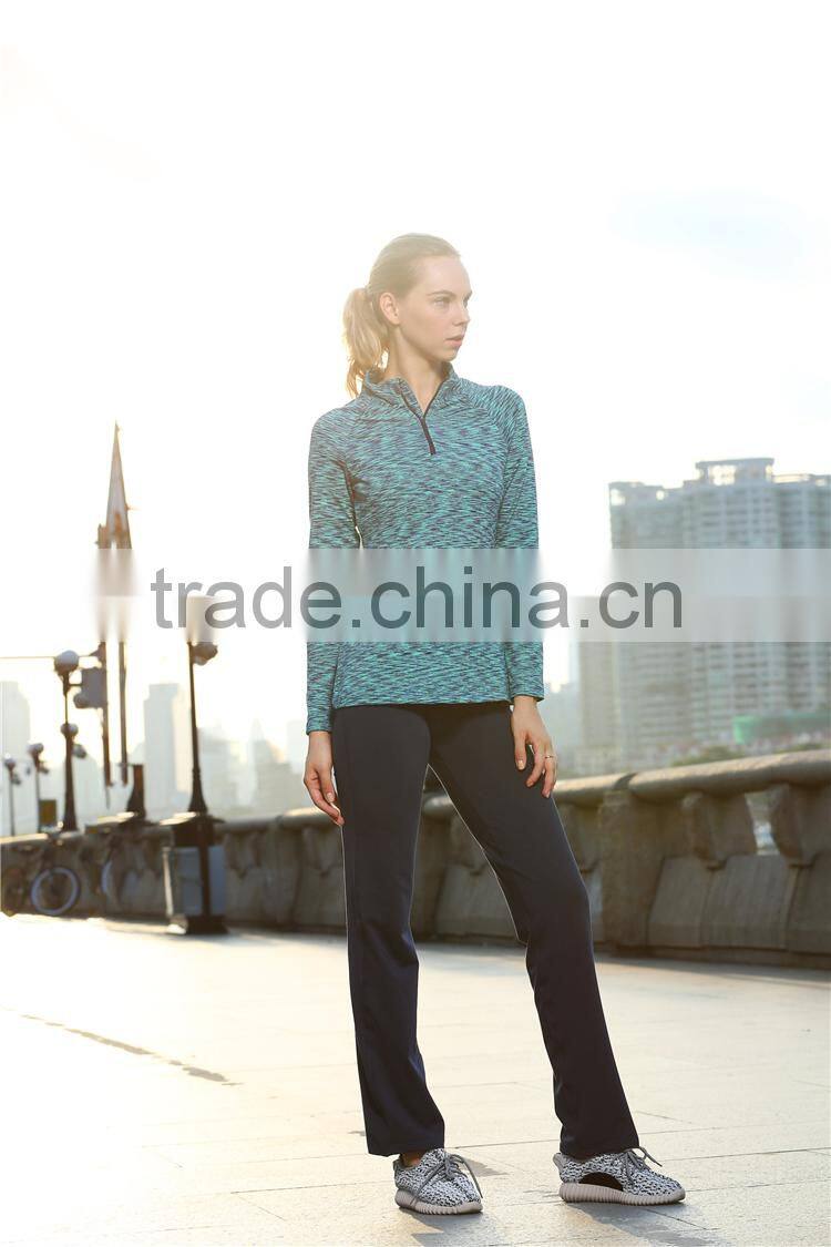 Outdoor half zipper custom sport new pattern t-shirts,long sleeve tshirt