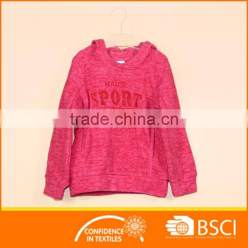 Winter Wear Emboridery Long Sleeve Girl Sweatshirt