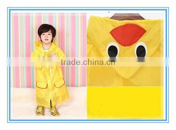 high quality fashion pvc vinyl rain coat for kids
