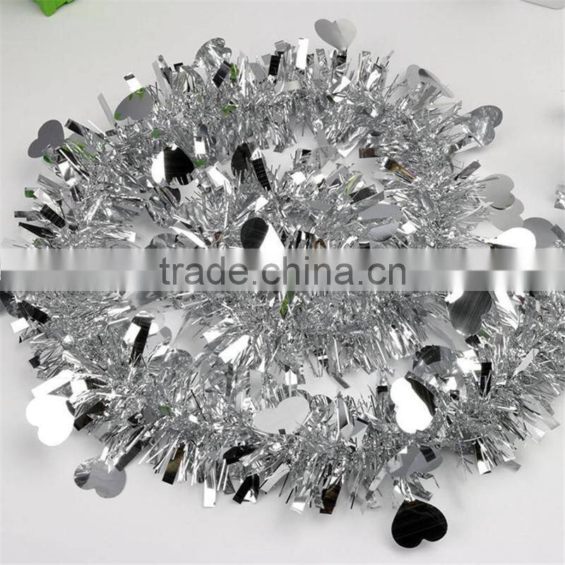 Good quality Christmas Tree Decorations Tinsel Garland colorful large indoor decoration wholesale