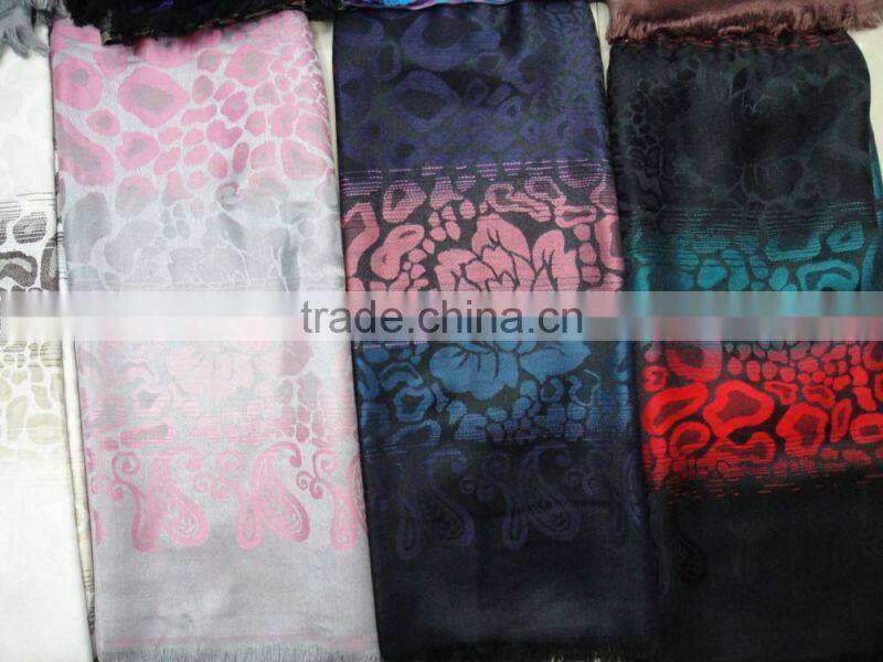 Fashion new latest jacquard paisley floral designer scarf for woman