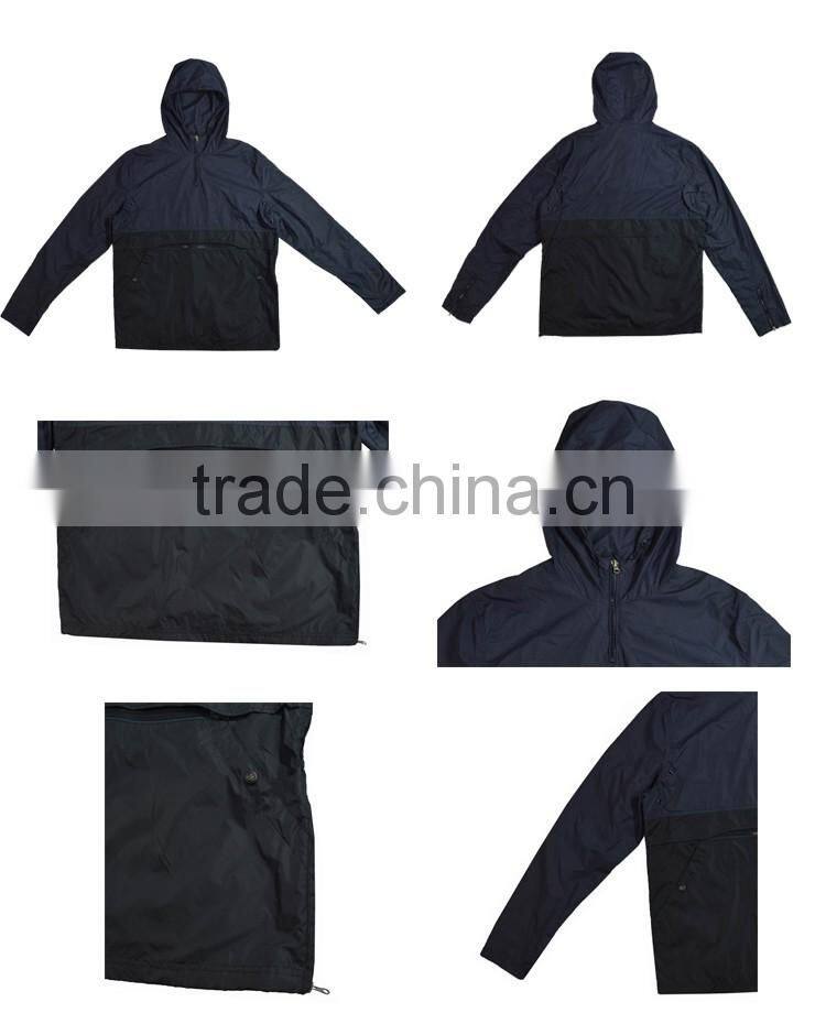 Cheaper Men's Nylon Lightweight Jacket Rain Coat With Hood