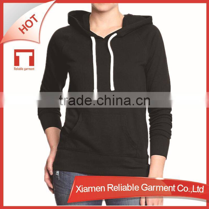 Cheap blank black custom girls hoodies