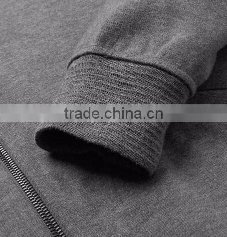 Men's Gray Double-faced Cotton-blend Jersey Hoodie