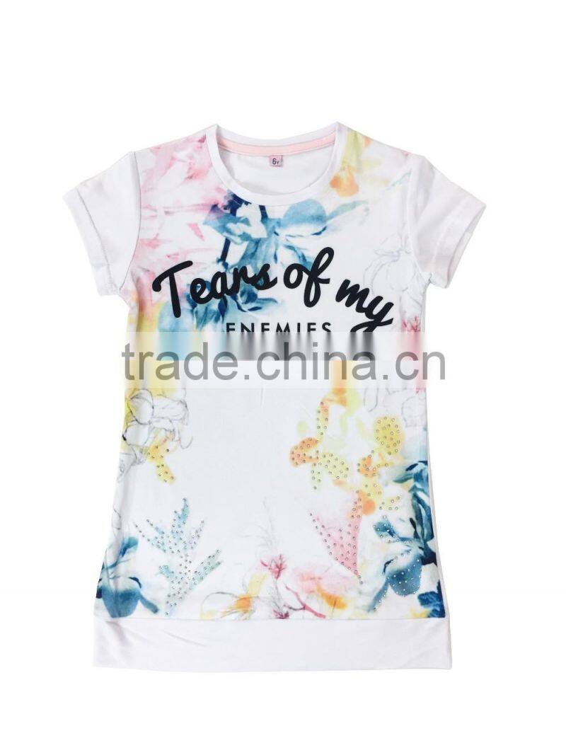 2016 New girls t shirt kids