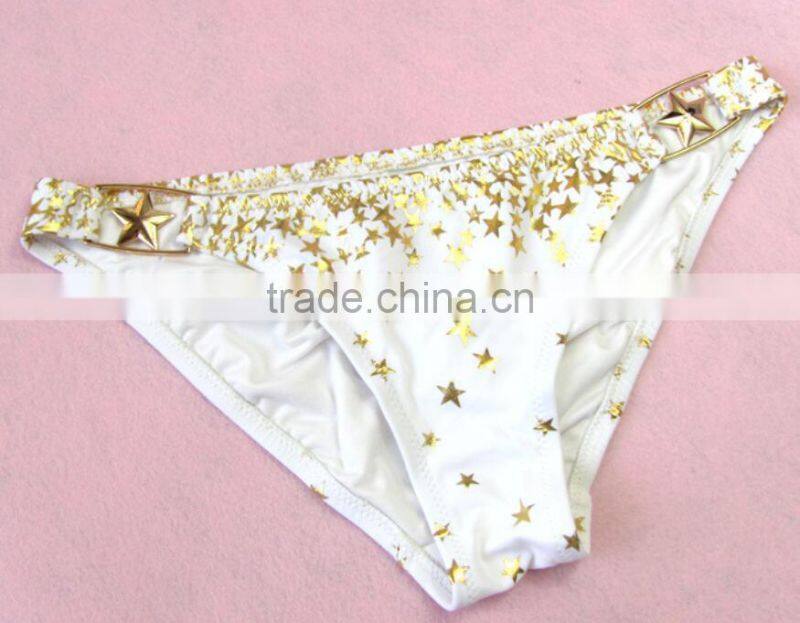 M866 dingyang fashion sexy latest metal five star split bikini swimwear