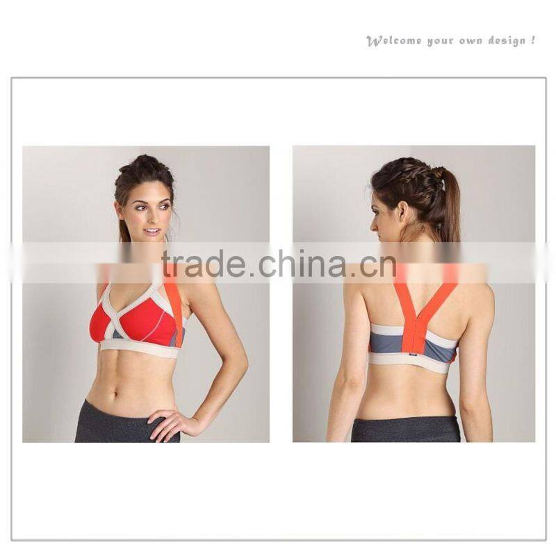2016 Custom Women Sexy Sports Yoga Bra With Fitness Wear Gym Wear