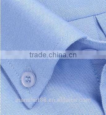 2017 latest long sleeve full cotton light blue button down oxford shirt