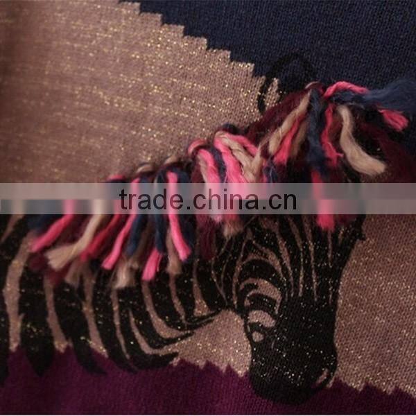 Polka Dot New Design Knitted Kids Pullover Sweater Front Short Back Long Girls Knitwear