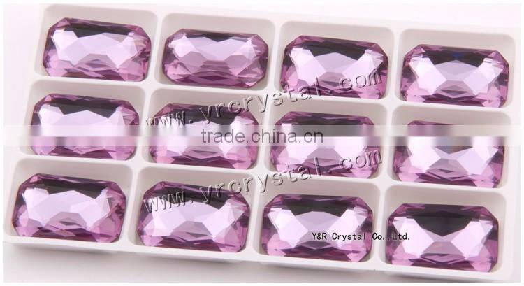 4627 Octagon Crystal 13*18mm Violet Color Stones Diamond Stone