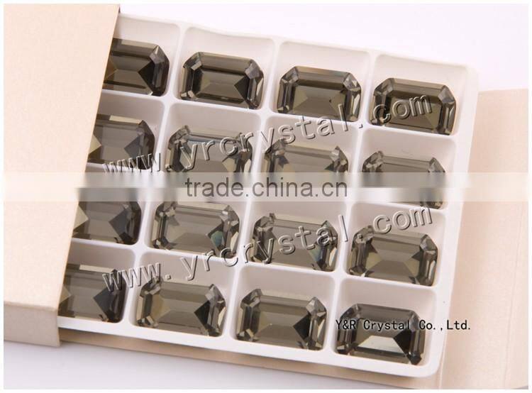4610 fancy cut fancy crystal glass stone 10*14mm octagon crystal for apparel