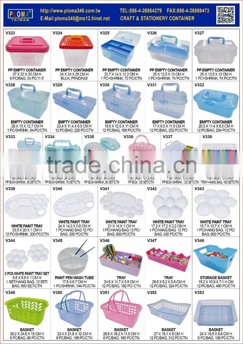 Watercolor paint tray, Round plastic paint brush washer