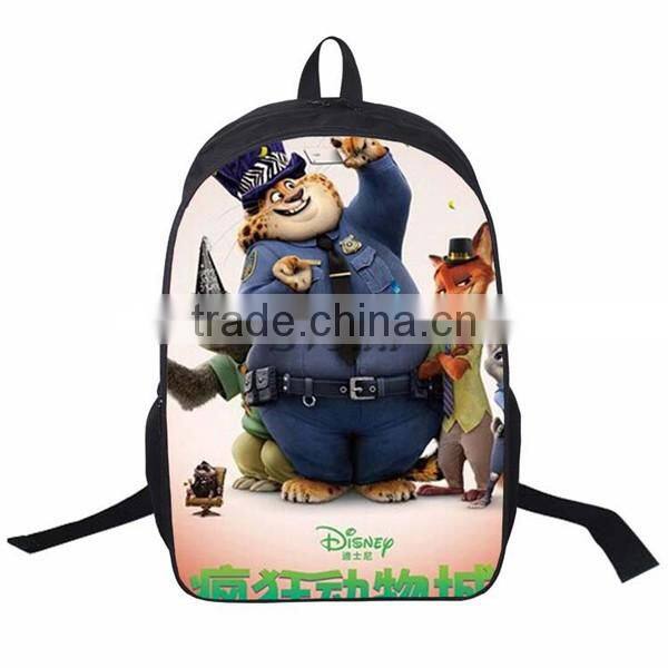 Latest Zootopia school bag Popular Movie school backpacks Wholesale Lovely school bag for kids