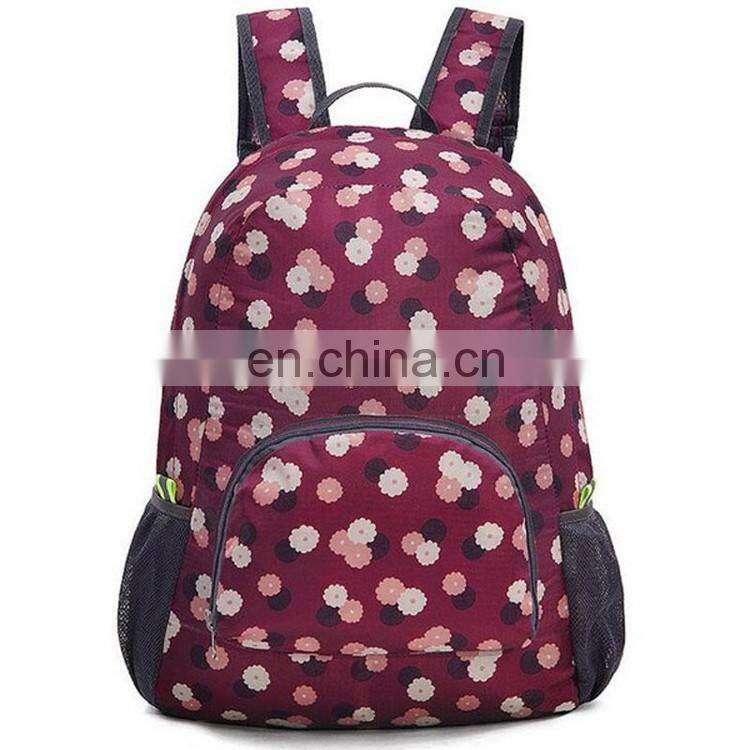 Women Fold Backpack Girl Leopard School Shoulder Bags Rucksack Travel Daypack