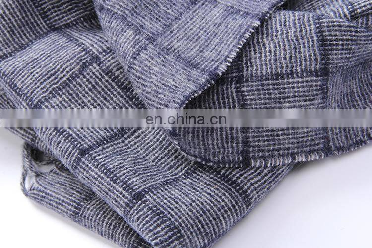 inner mongolia 2017 autumn winter woolen thick men warm classic plaid long tassel wool scarf