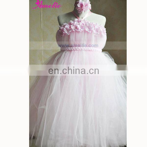 Paris Pink Flower Girls Tutu Dress