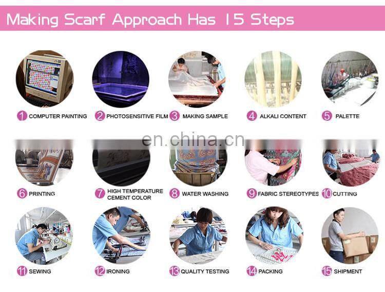 Flowers digital printing polyester chiffon scarf women in sunmmer