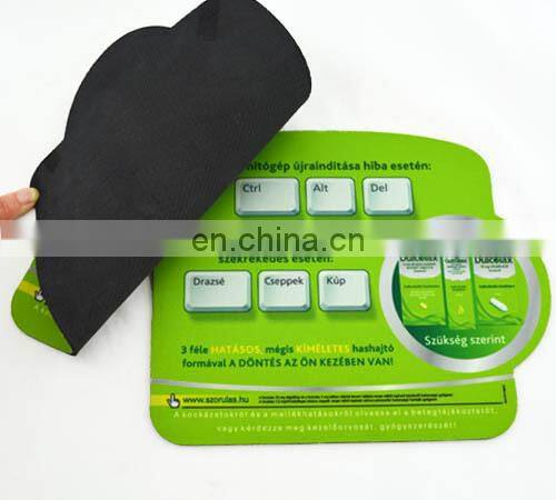 Customized die cut shape printed non-slip mouse mat pvc