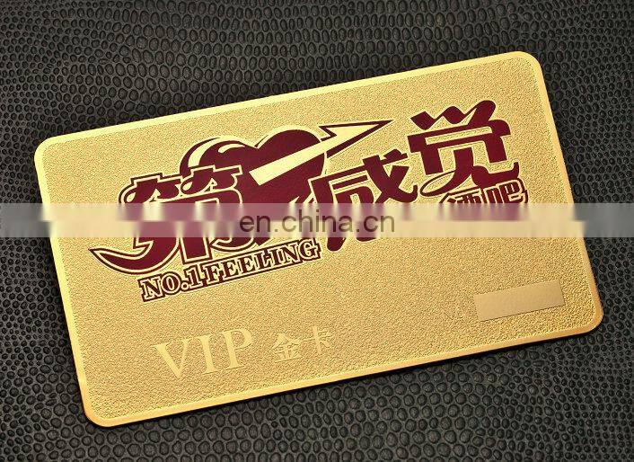 Different color anodic oxidation aluminum metal vip card