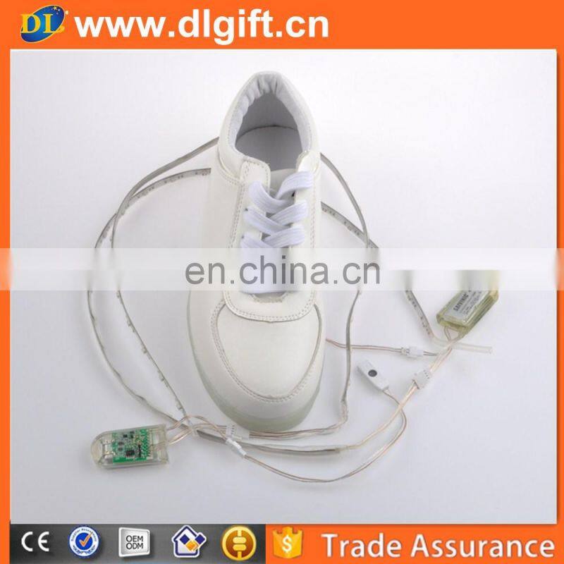 Night event led usb recharge flashing strip shoe light