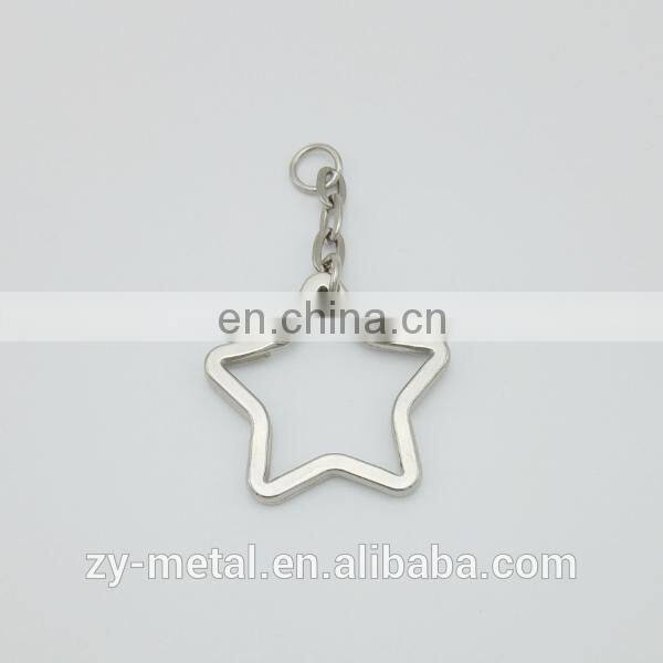 Fashion pentagram metal key ring,custom key ring