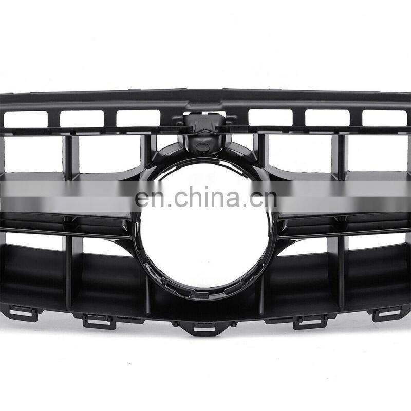 W/ Camera AMG C63S Style Grill Grille Black 16-19 For Mercedes-Benz W213 S213