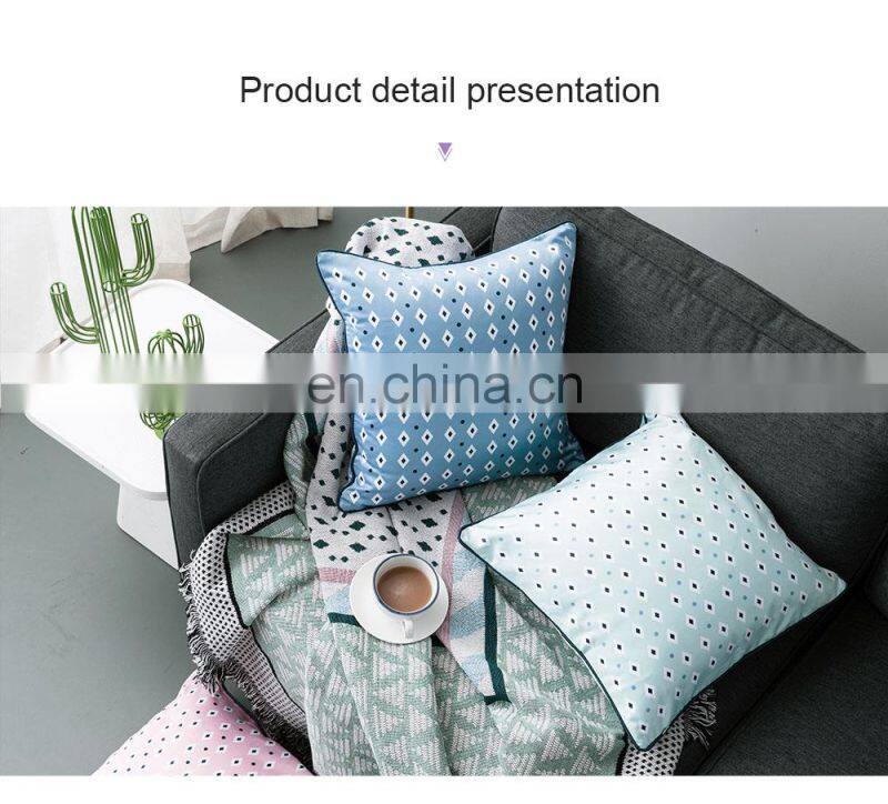 RAWHOUSE Wholesale price satin geometric pillowcase 45*45cm cushion covers set