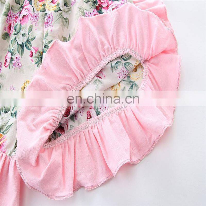 Baby Girl pink outfits Girls lace tops + floral short pants 2pcs Set Summer suit for 0-2years