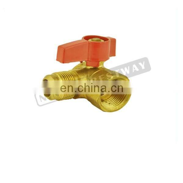 Brass 90 degree angle type gas ball valve