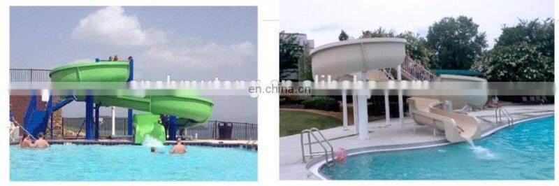 Water Swimming Pool Curved Slide Playground Slides For Recreation Center
