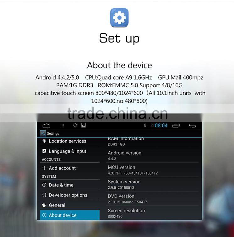 Quad core! Android 4.4/5.1 car dvd for TOYOTA HILUX 2015 with 8 inch Capacitive Screen/ GPS/Mirror Link/DVR/TPMS/OBD2/WIFI/4G