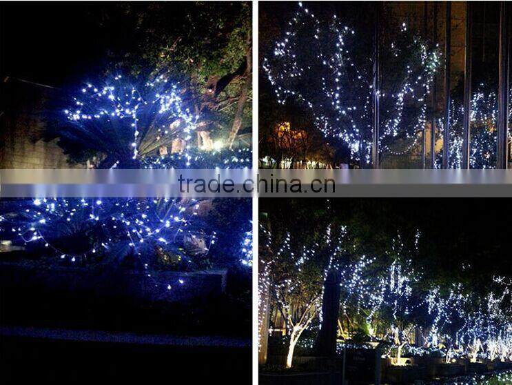 solar powered led string light for Christmas and garden decoration with solar pannel