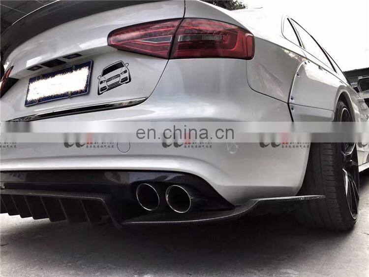 Beautiful carbon fiber CQCV style body kit for Audi A4 front lip rear lip side skirts wide fender with assembly accessories