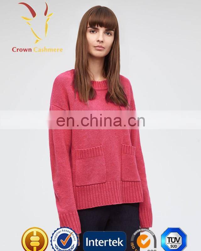 Fashion Loose Pullover Sweater Knit Sweater Fabric winter sweater for Girls